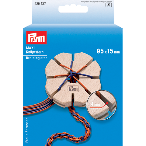 Prym Knyttestjerne, træ, maxi (95 mm)
