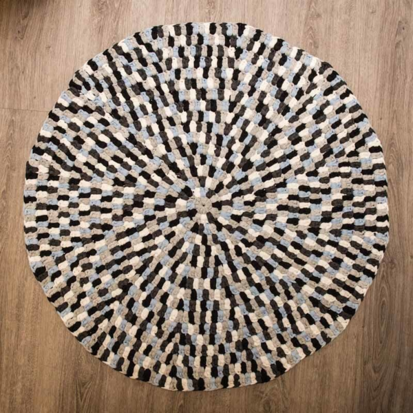 Moderne multifarvet tæppe i Mayflower Ribbon