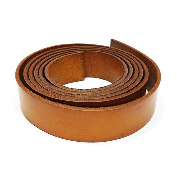 Læderrem, mørk natur, 20 mm