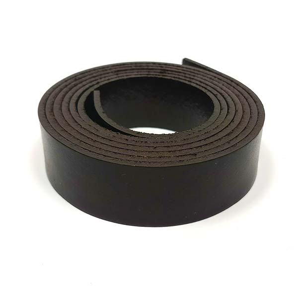 Læderrem, mørkebrun, 20 mm