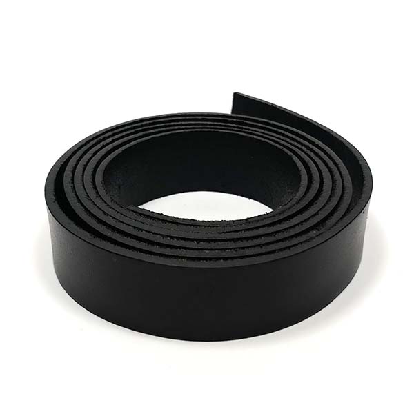 Læderrem, sort, 20 mm