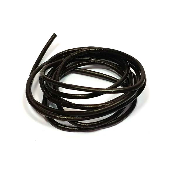 LæderSNOR, Mørk brun, 1 meter, 1.50 mm