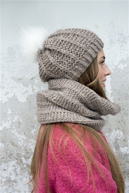 Du Store Alpakka - Hexa - Lue - Skjerf - Pulsvarmere - Støvelvarmer