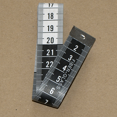 Målebånd, Sort/hvid, 150 cm