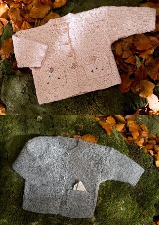 Babypige/drengetrøje i tern med lommer (0 mdr. - 4 år)