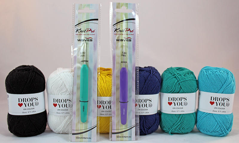 Hemmelig hækling kit - dreng med 2 Knit Pro Waves Hæklenåle