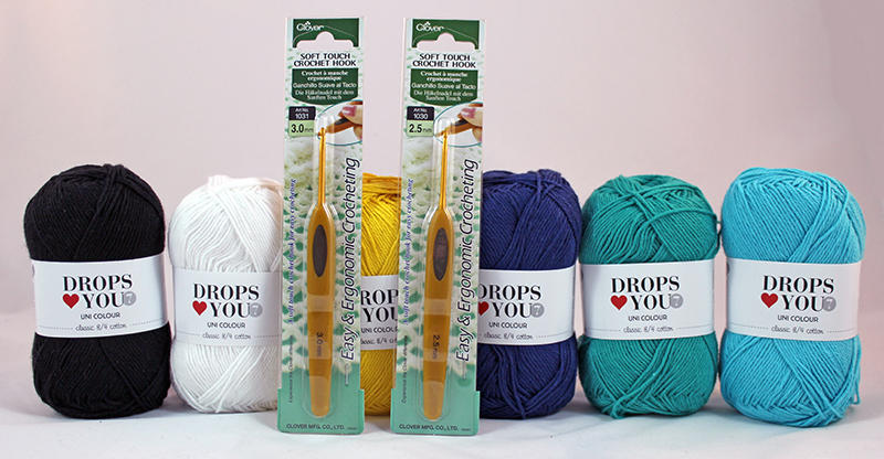 Hemmelig hækling kit - dreng med 2 Clover SOFT TOUCH Hæklenåle