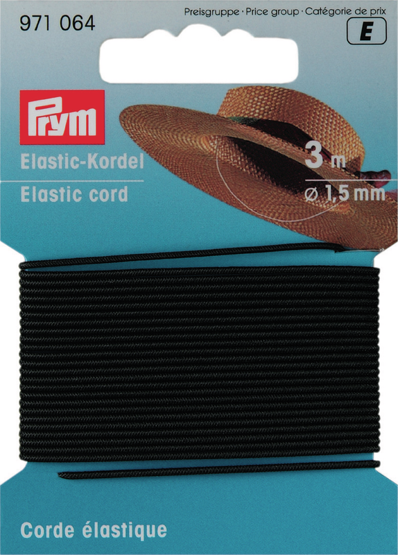 Prym Elastik Rund, Sort, 1,5 mm