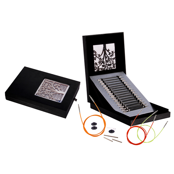 KnitPro KARBONZ BOX OF JOY Udskiftelige Rundpindesæt