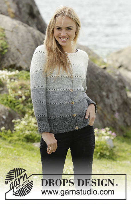 0-1325 Shades of Grey Cardigan by DROPS Design