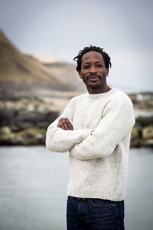 Herresweater i dobbelt perlestrik - NY!