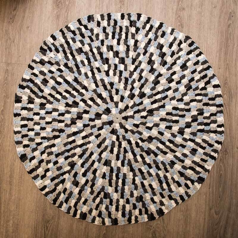 Moderne multifarvet tæppe i Mayflower Ribbon