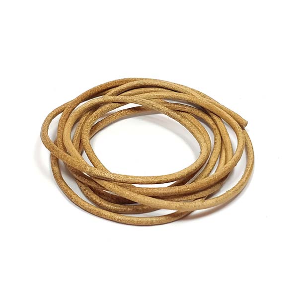 LæderSNOR, Natur, 1 meter, 2.00 mm