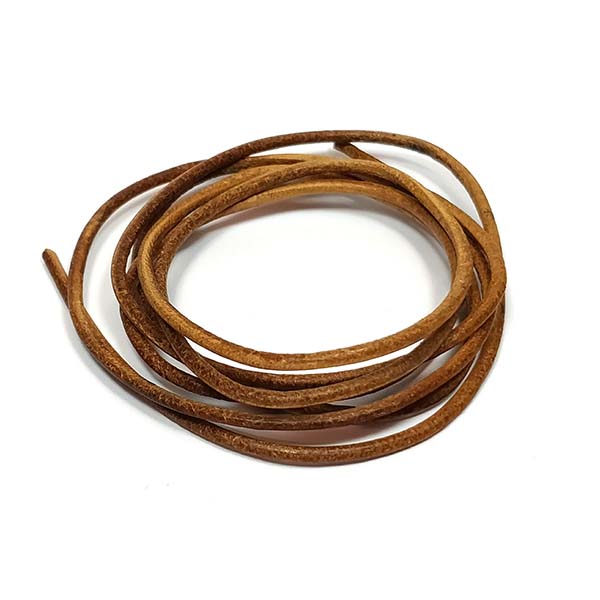 LæderSNOR, Mørk natur, 1 meter, 2.00 mm