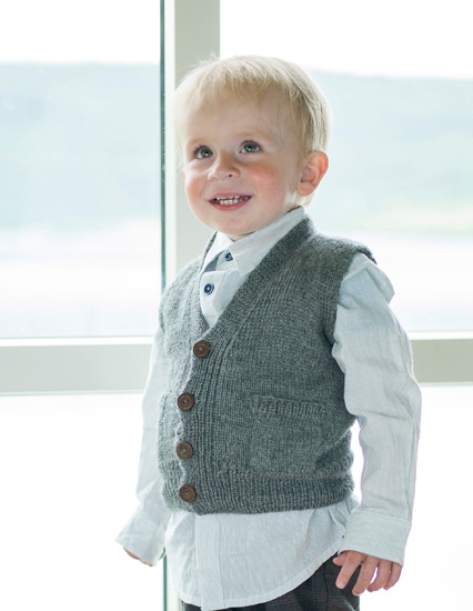 Opskrift fra DU STORE ALPAKKA fra bogen "I all enkelhet" - Design 22 - Tøffingvest