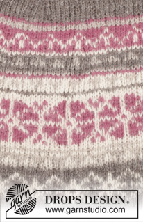 164-6 Sweet Winter Poncho by DROPS Design