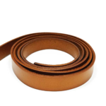 Læderrem, mørk natur, 15 mm