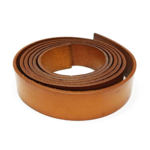 Læderrem, mørk natur, 20 mm