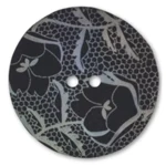 Du Store Alpakka lille perlemorsknap med laserpræget blonde 2,3cm (DL 15969-36)